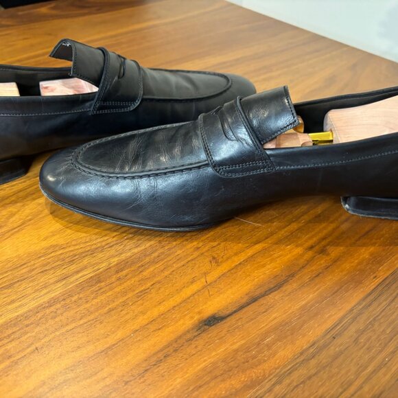 Luca Del Forte Black Leather Penny Loafers – EU 45 - Picture 4 of 8